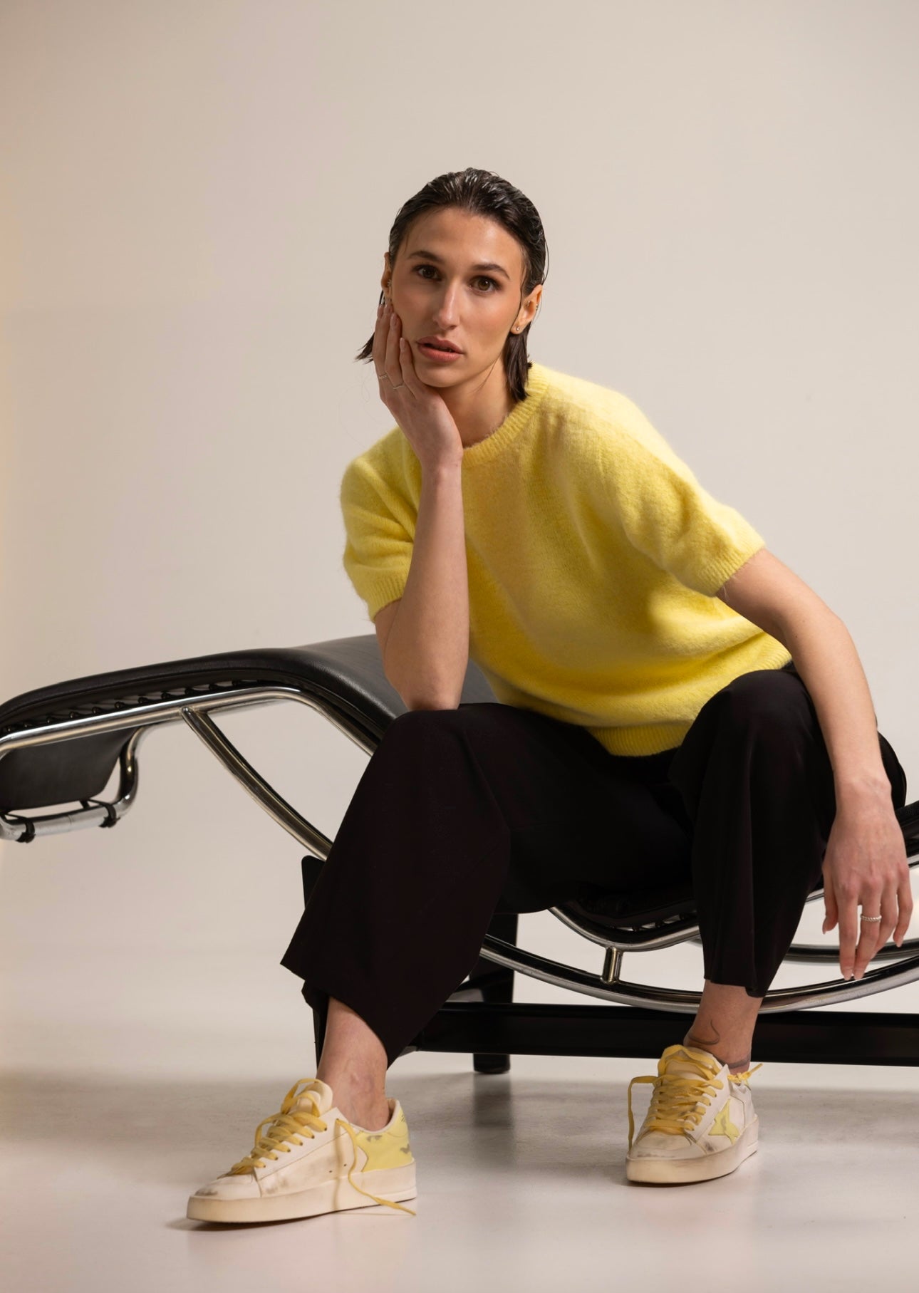 GOLDEN GOOSE Stardan White/Yellow