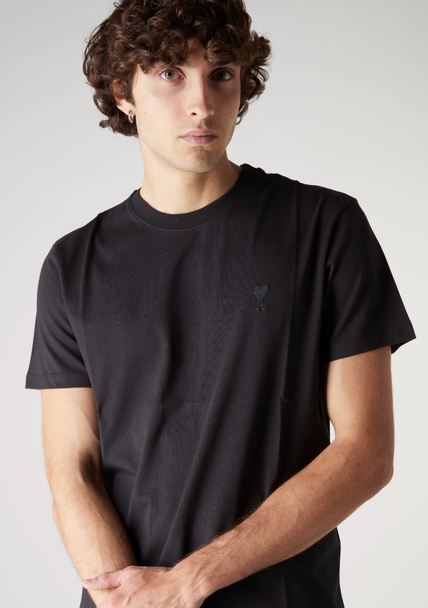 AMI PARIS Black T-shirt Iconica