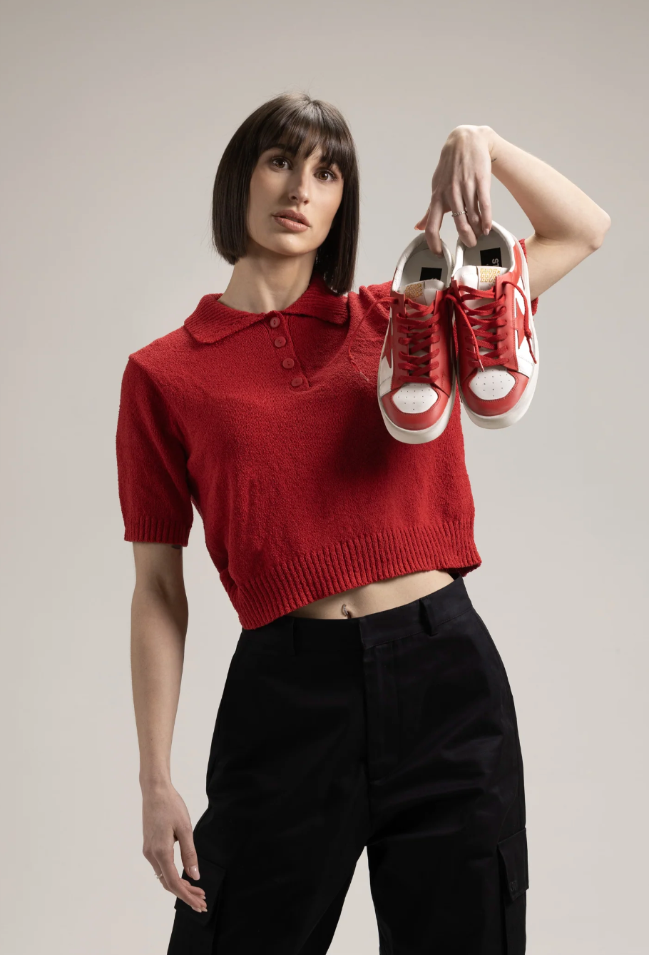 GOLDEN GOOSE Stardan White/Red