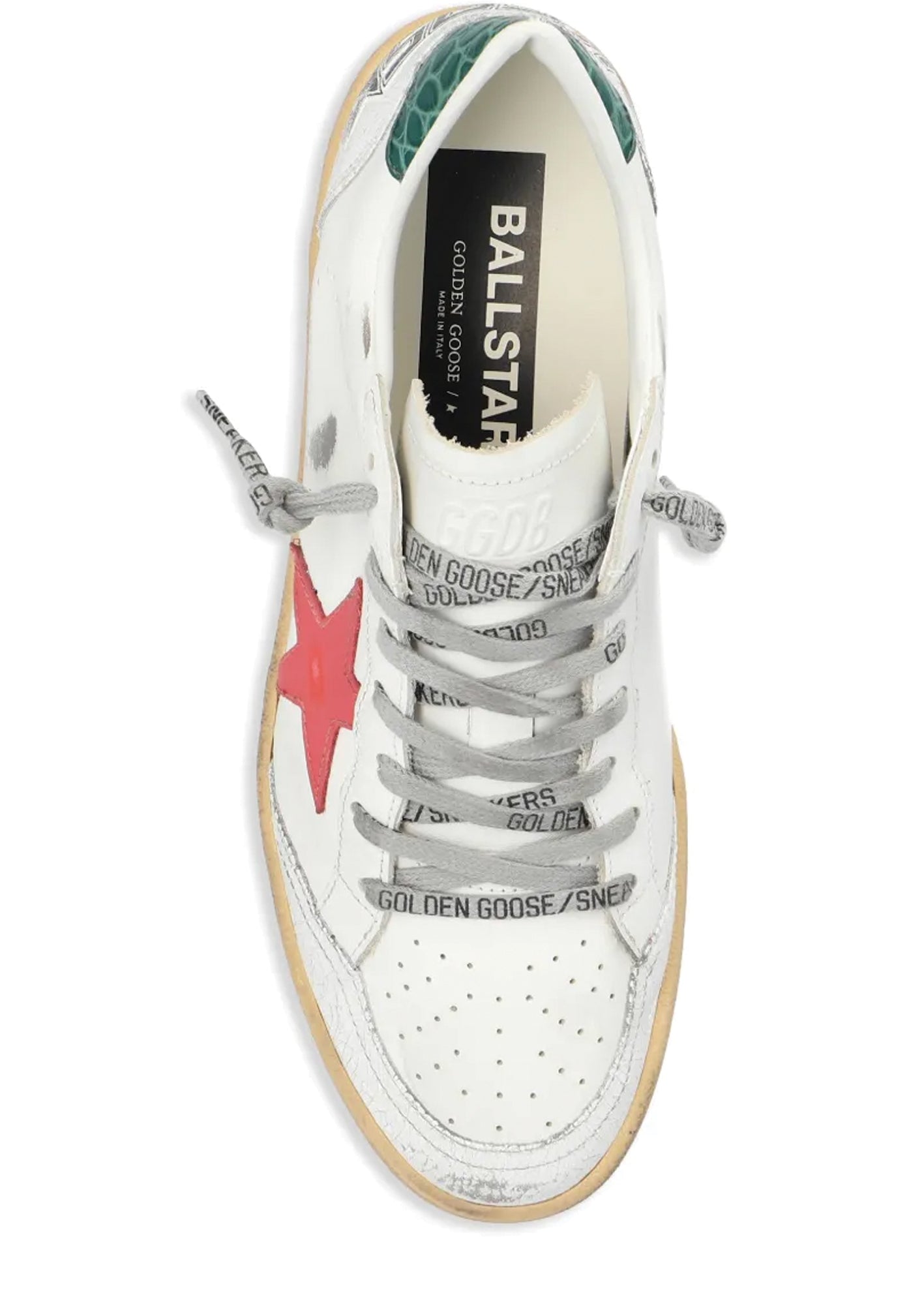 GOLDEN GOOSE Ballstar vintage White/Green