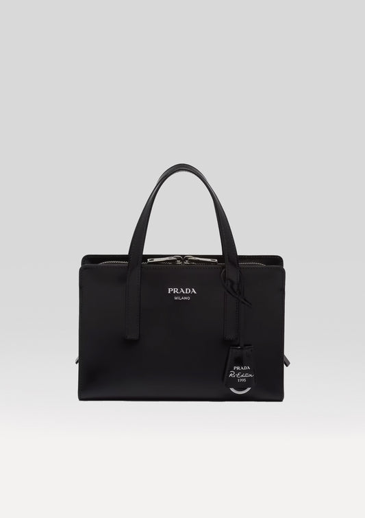 PRADA Re-Edition 1995 mini in pelle spazzolata Nera