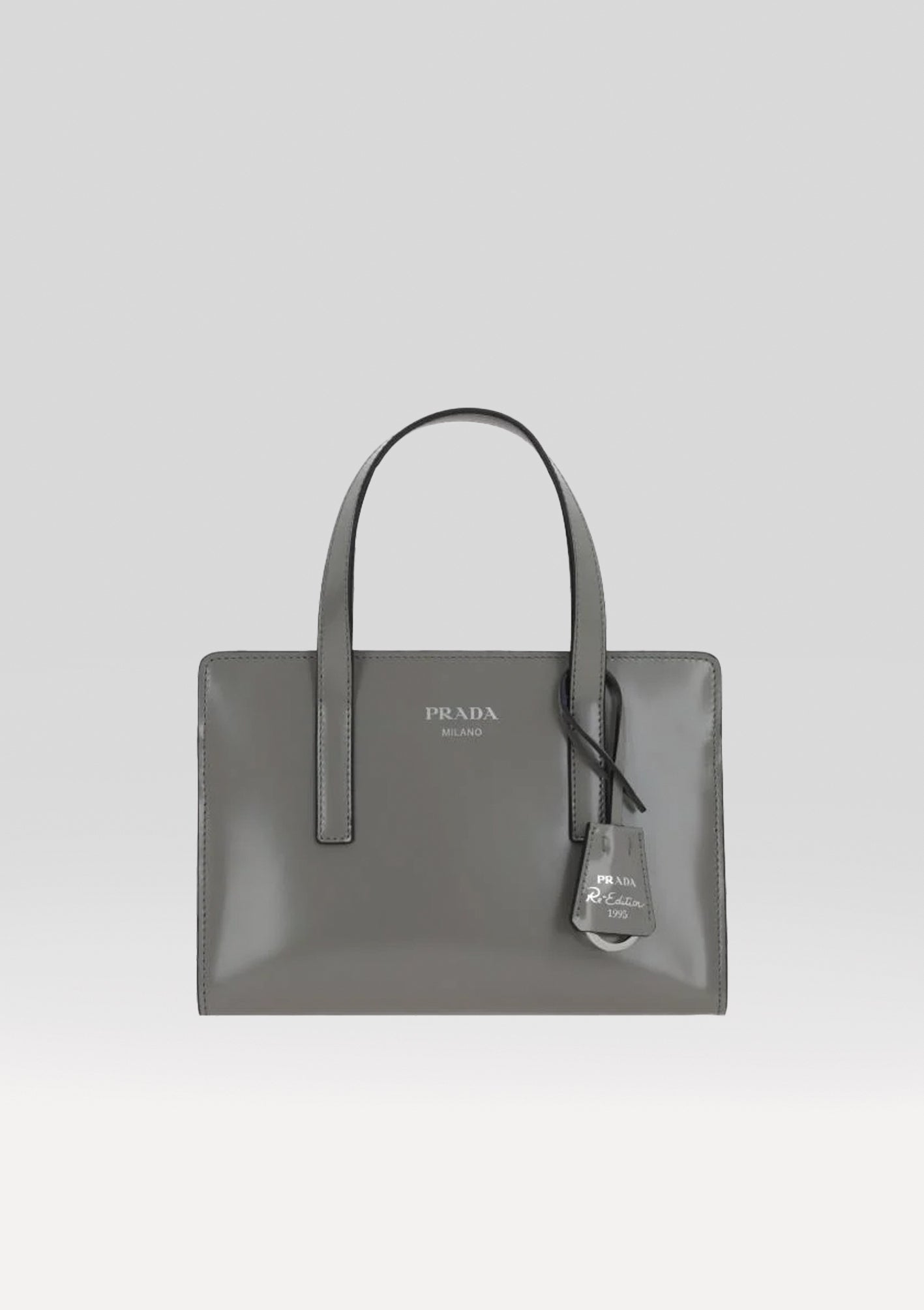 PRADA Re-Edition 1995 mini in pelle spazzolata Grey
